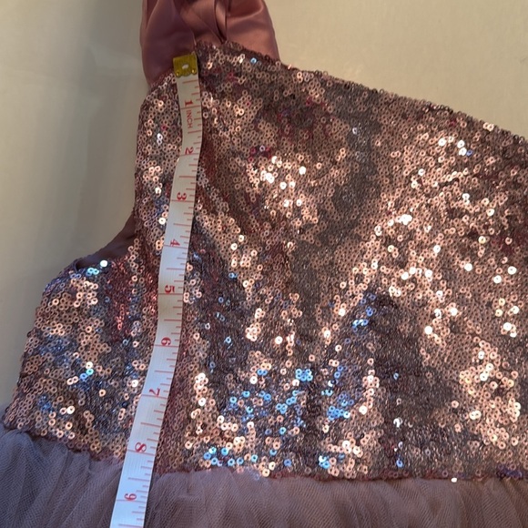 Formal Dress sequin/tutu Girls ribbon strap purplish - Picture 12 of 13